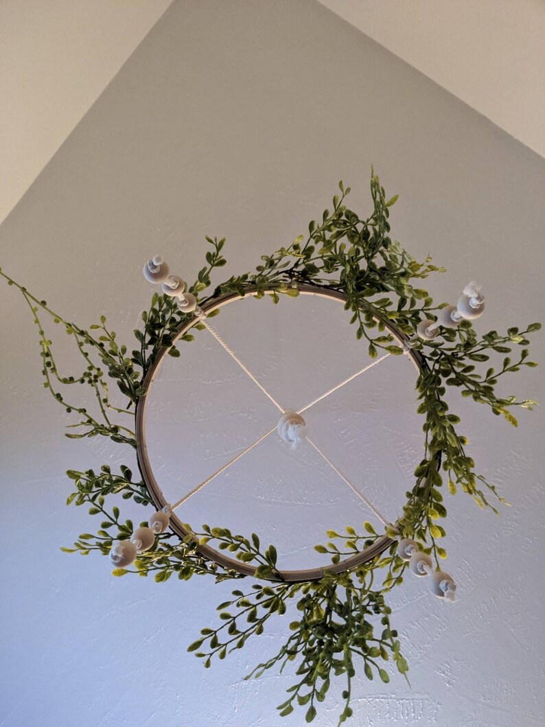 Boho Baby Mobile with Natural Greenery Etsy