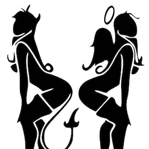 Teufel Mädchen Svg, sexy Dame Svg clipart