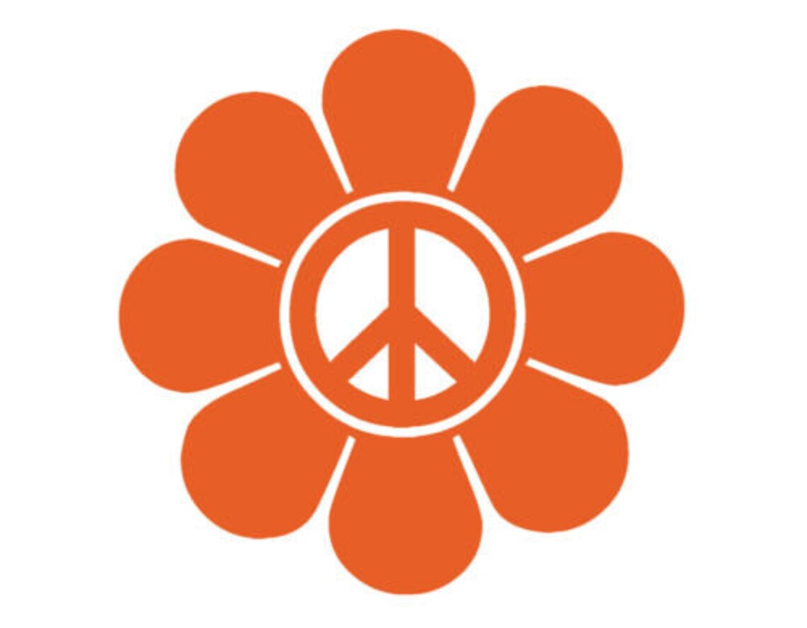 Flower Peace Sign Svg File Cricut Svg Svg Designs Vector Etsy UK