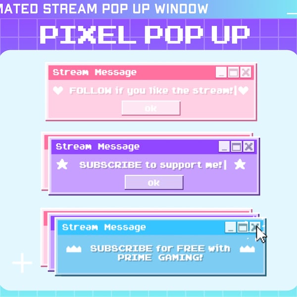 Animated Pixel Pop Up Window