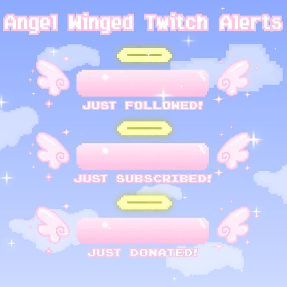 Animated Cute Angel Stream Twitch Alerts Etsy