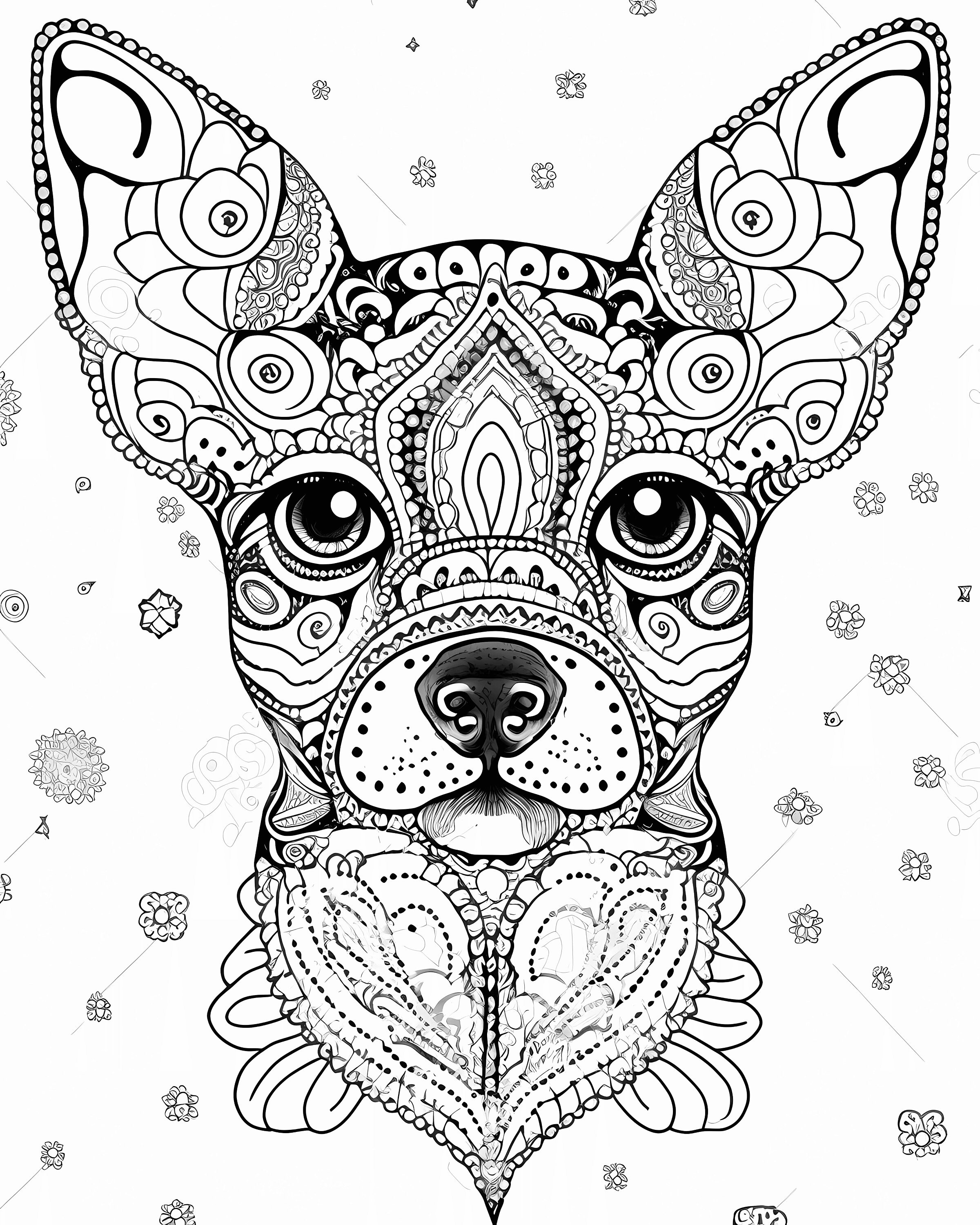 100 Dog Mandala Coloring Book for Adults Graphic by Design Shop · Creative  Fabrica