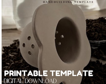 Pottery Template Tea Infuser: Slab Building DIY (PDF Download), Instructions & patterns included