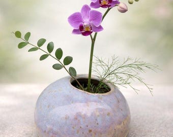Handmade Ikebana Vase: Ceramic Flower Frog, Kenzan Pottery, Flower