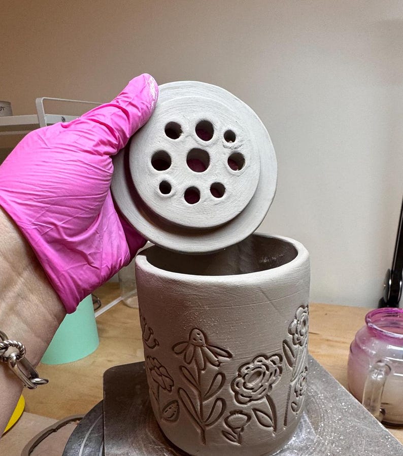 Pottery Template - Flower Frog Vase: Hand Building DIY (PDF Pattern ...