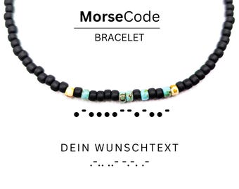 Surfbalance Morse Code Armband, Freundschaftsarmband, Partnerarmband, Personalisierbar, Geschenk