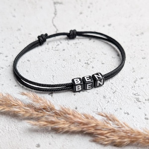 Pulsera fina Surfbalance con cuentas de letras, paracord, minimalista, cuerda de navegación, regalo, pulsera de la amistad