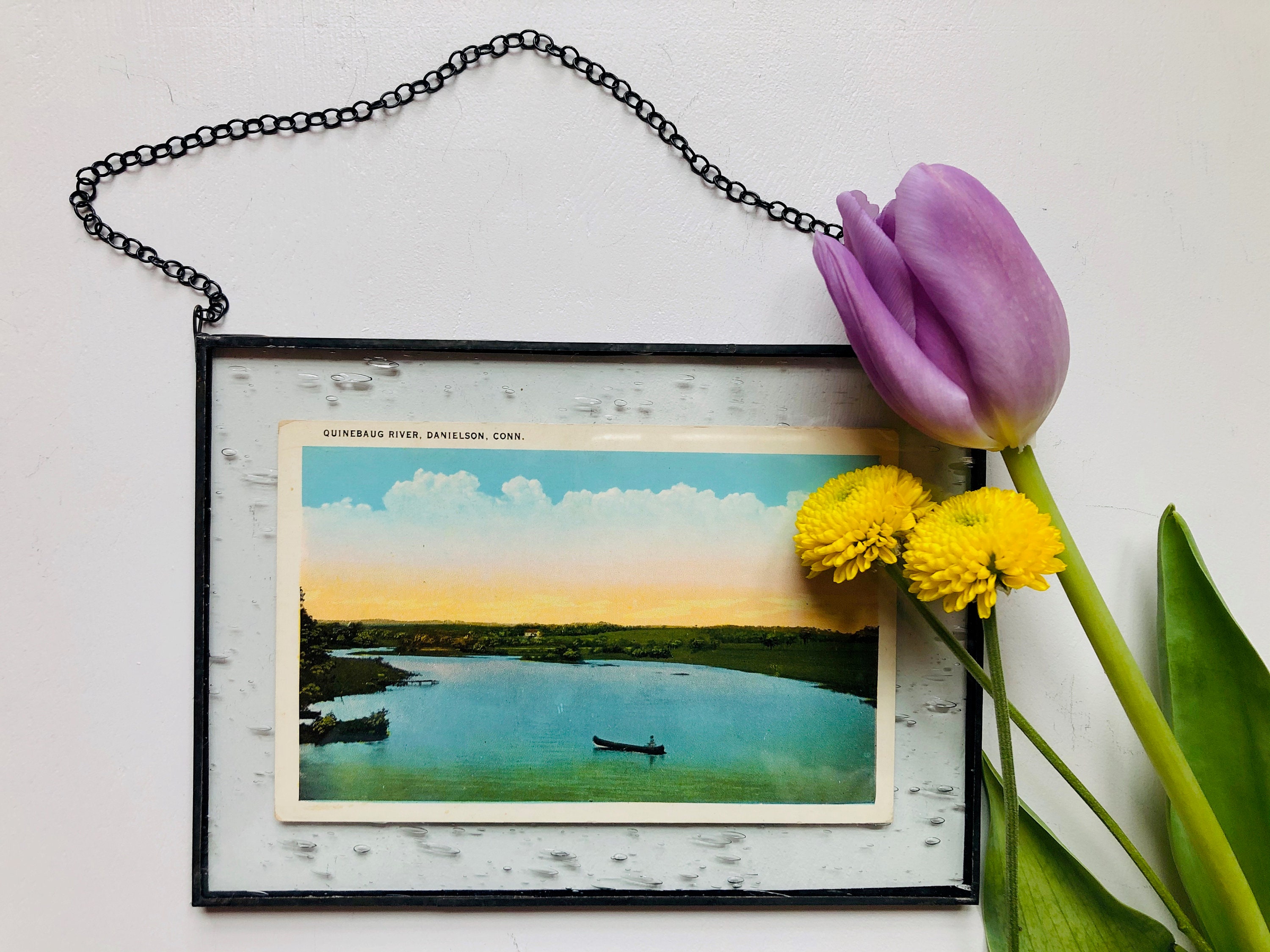 Vintage Danielson Connecticut Postcard Pressed Leaded Glass Etsy