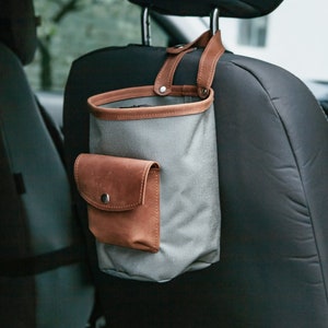 Reusable car trash bag, Car garbage can, Car garbage bag, Car caddy for trash, Car litter bag, Car tidy bin, Car trash container