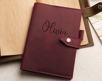 Leather planner embossed, Planner with name, Leather planner A5, Leather planner personalize, Leather planner logo, Custom planner cover