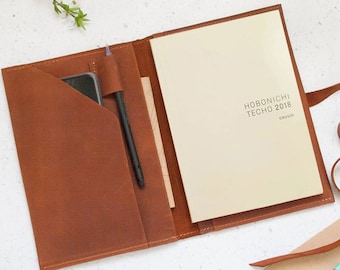 Funda de cuero Hobonichi Weeks, funda Hobonichi Cousin A5, funda de cuero A6, funda para cuaderno A6, funda para cuaderno A5, funda de cuero para agenda