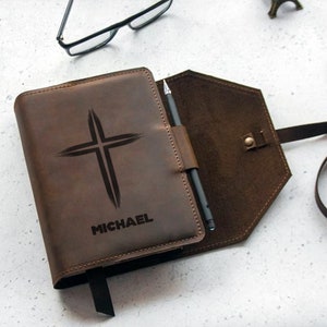 Personalized bible cover,Journaling bible,Leather brown bible cover,Personalised bible cover,Bible accessories