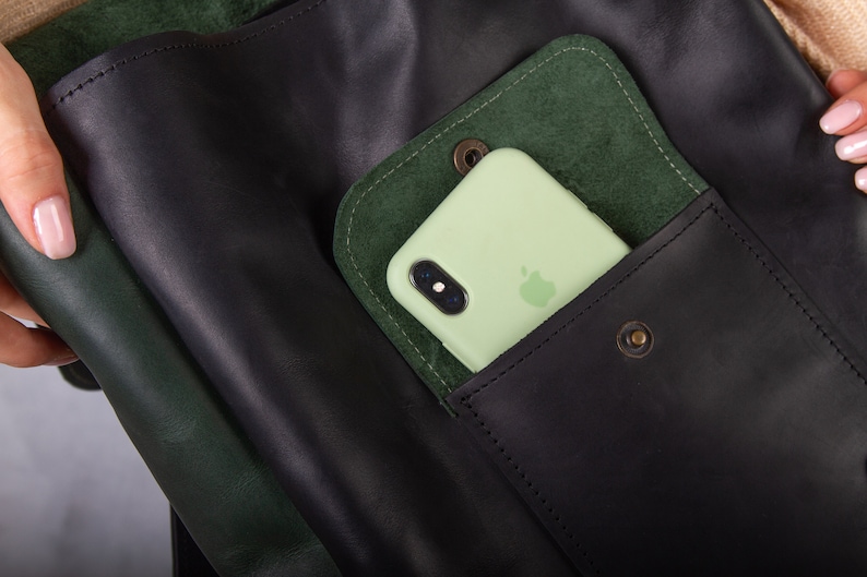 Green Womens Backpacklaptop Backpack Womenlaptop Etsy