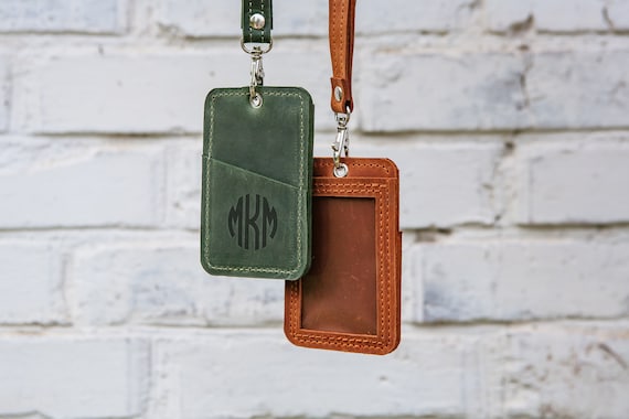 Id card holder personalized,Card holder lanyard,Id card holder,Lanyard id holder,Id wallet lanyard,Leather card holder id
