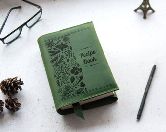 Libro de recetas en blanco, Libro de recetas personalizado, Libro de recetas grabado, Libro de recetas de cuero, Libro de recetas A5, Libro de recetas A4, Libro de recetas A6