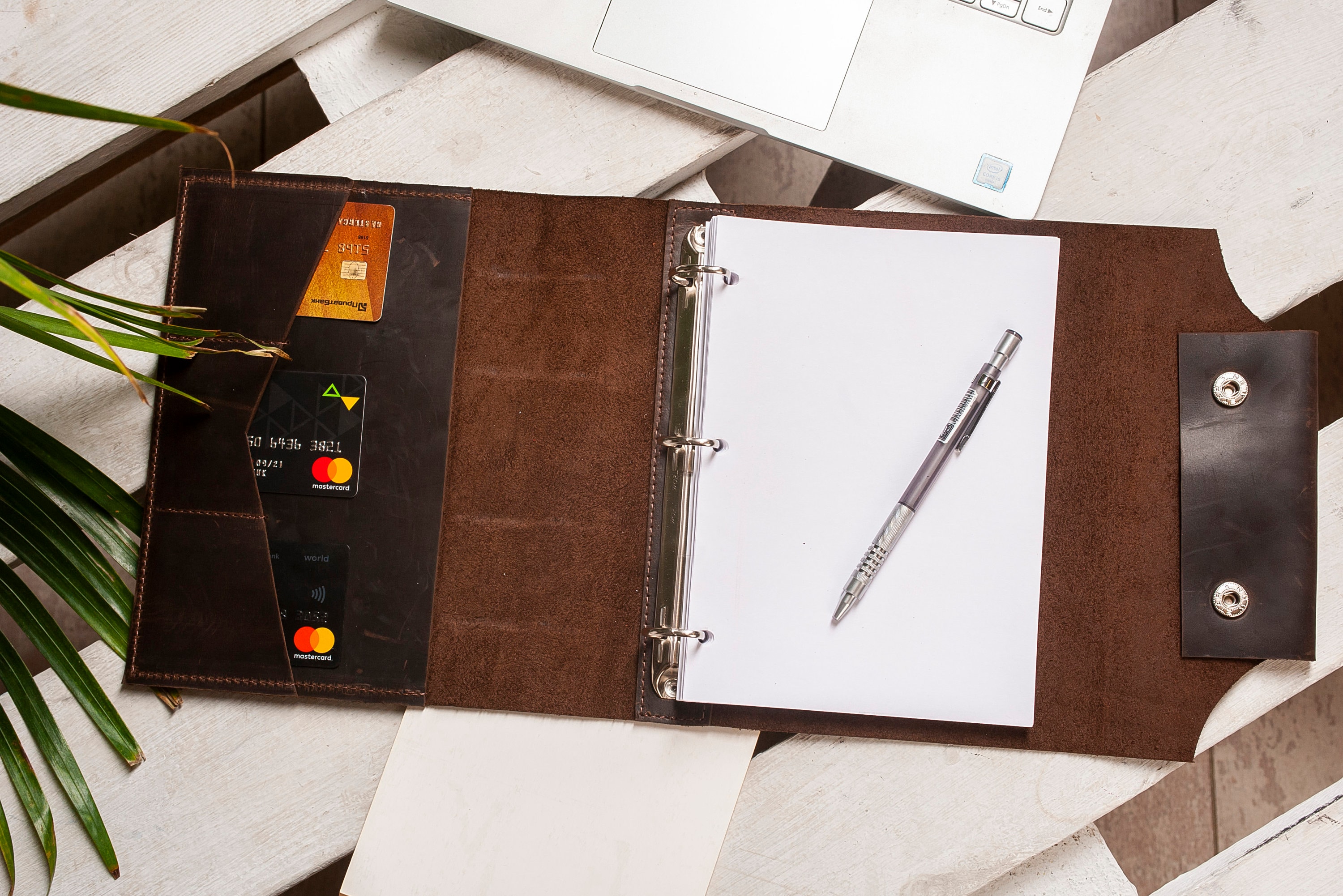 Leather Plannerbinder Covera4 Bindera6 Binderplanner Etsy