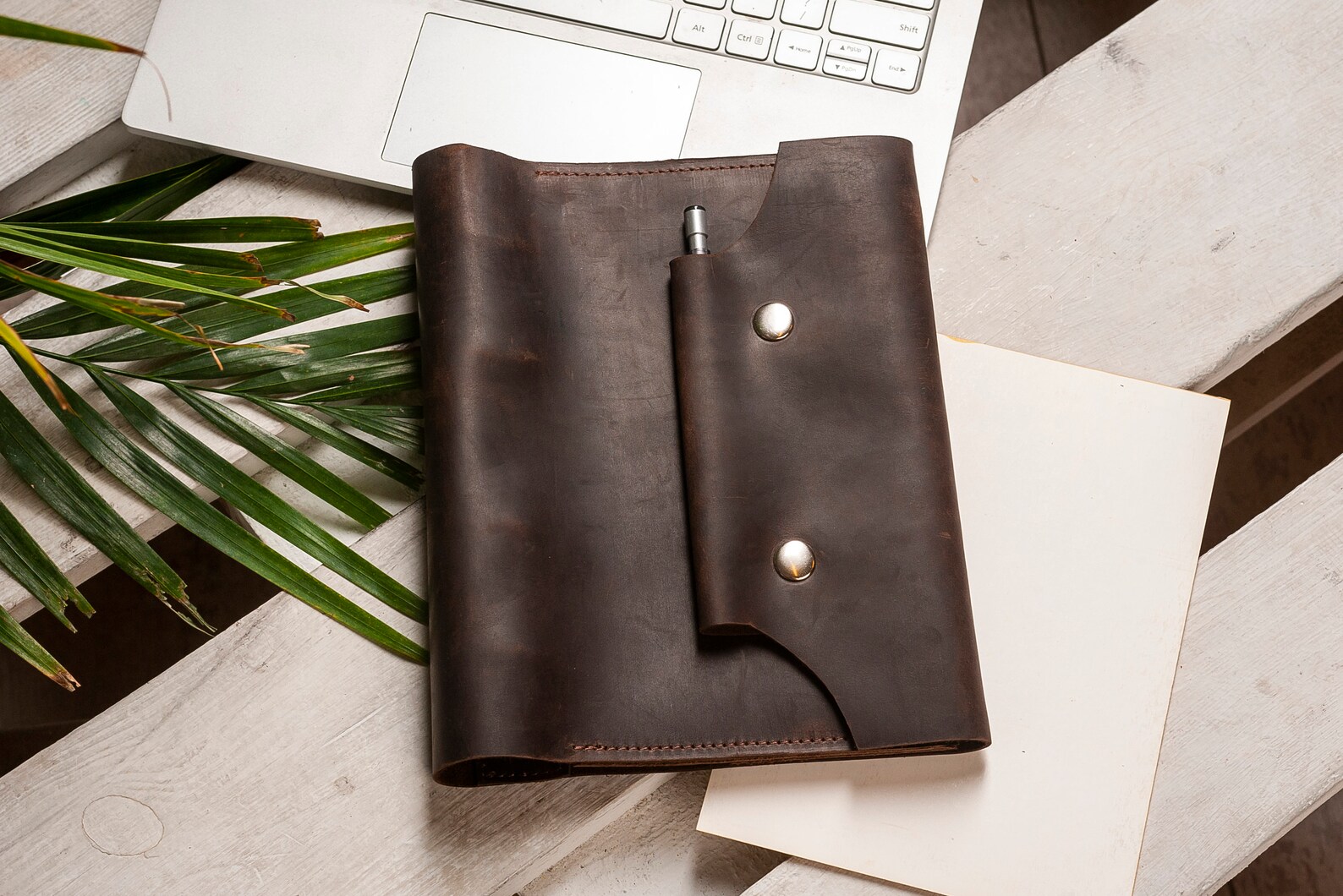 Leather Plannerbinder Covera4 Bindera6 Binderplanner Etsy
