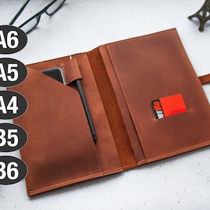 Funda de agenda a5,Funda de cuaderno a5 con bolígrafo,Funda de cuaderno a6,Funda de cuaderno de viaje a5,Funda de diario de cuero con letras,Diario de cuero rellenable