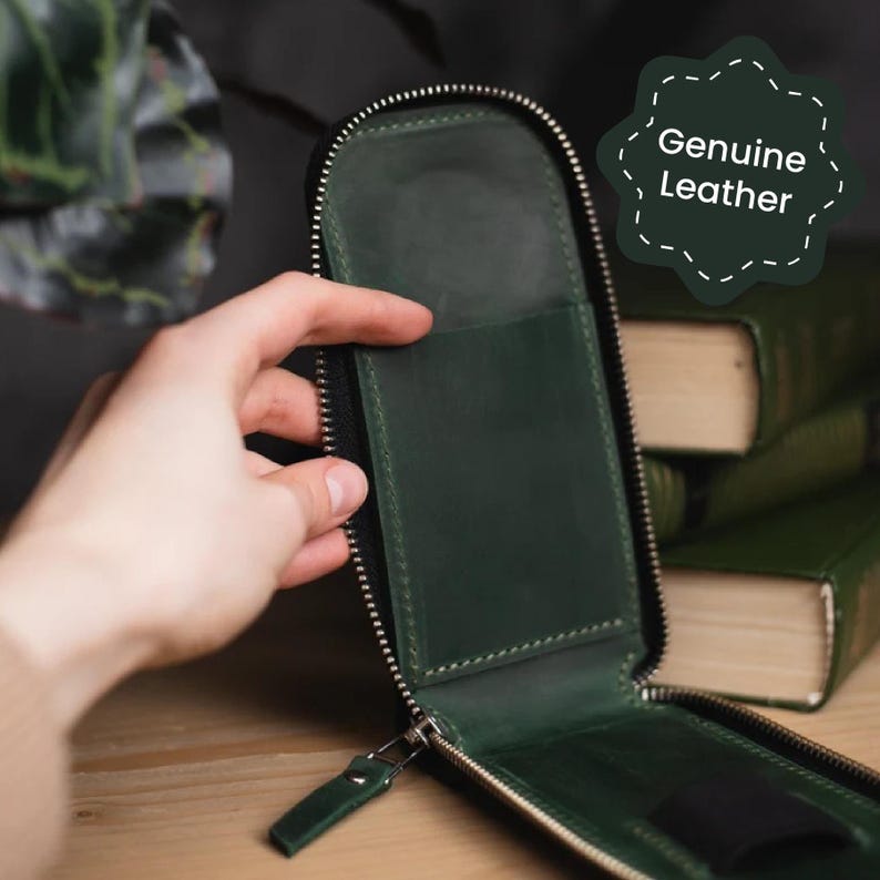Spersonalizowane skórzane etui na zegarek, męskie etui podróżne na zegarek, etui podróżne na jeden zegarek, skórzane etui na zegarek, etui do przechowywania zegarka, etui na zegarek zapinane na zamek zdjęcie 4