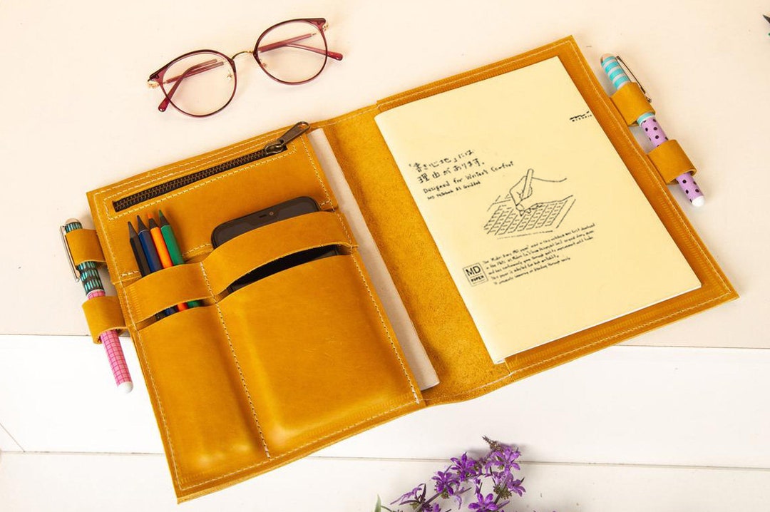 Midori Journal,midori Leather Cover,midori Notebook Cover,leather A5