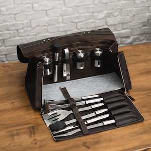 Borsa da cucina per esterni, regali per barbecue per uomo, accessori per cucina da esterno, regali per grigliate per papà, borsa per attrezzi per barbecue, custodia per attrezzi per barbecue