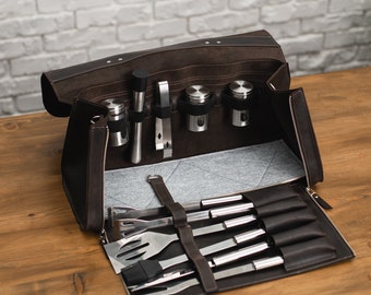 Outdoor kooktas, BBQ-cadeaus voor mannen, Outdoor kookaccessoires, Grillcadeaus voor papa, Grillgereedschapstas, BBQ-gereedschapsopslag