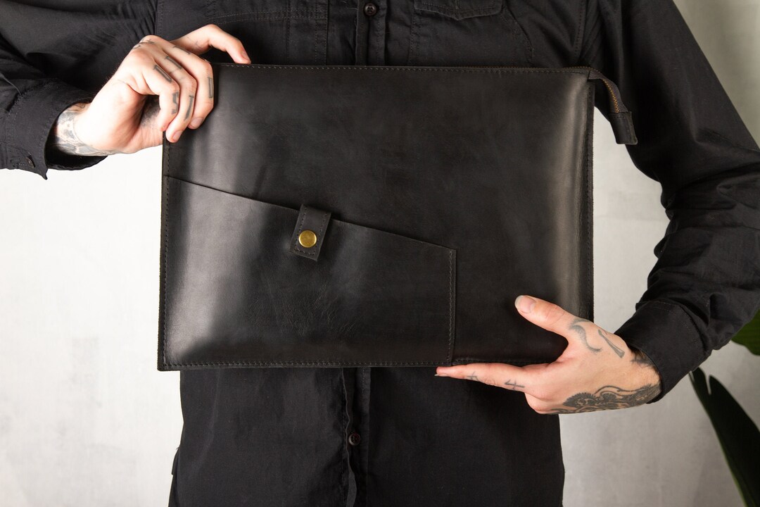 Leather Laptop Sleeve 16 Inch Personalized Leather Laptop Etsy