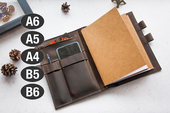 Personalized Leather Refillable Sketchbook Cover