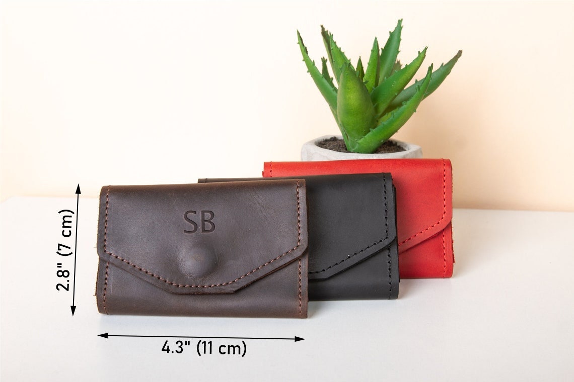 Personalized Leather Key Case, Leather Key Holder, Leather Key Wallet ...