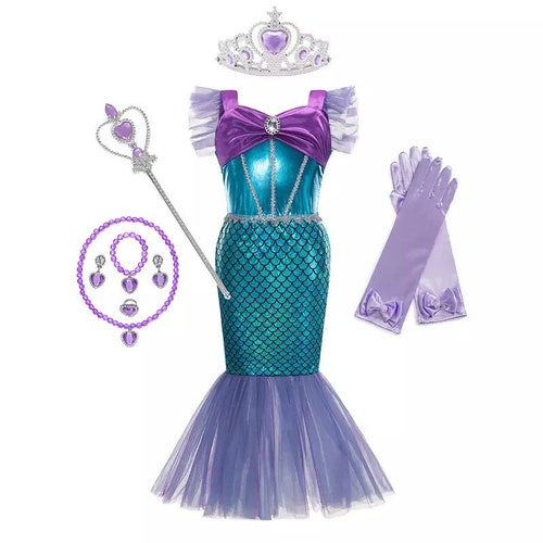 Girls Mermaid Princess Party Dress Mermaid Costume Dress up Etsy