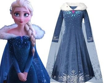 Winter Disney Inspired Frozen Elsa Snow Princess Dress Costume - Etsy Polska
