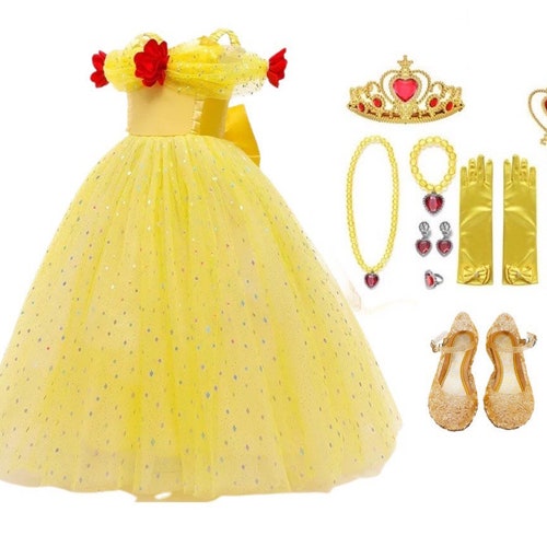 Deluxe Princess Cinderella Dress Costume Set for Girls - Etsy