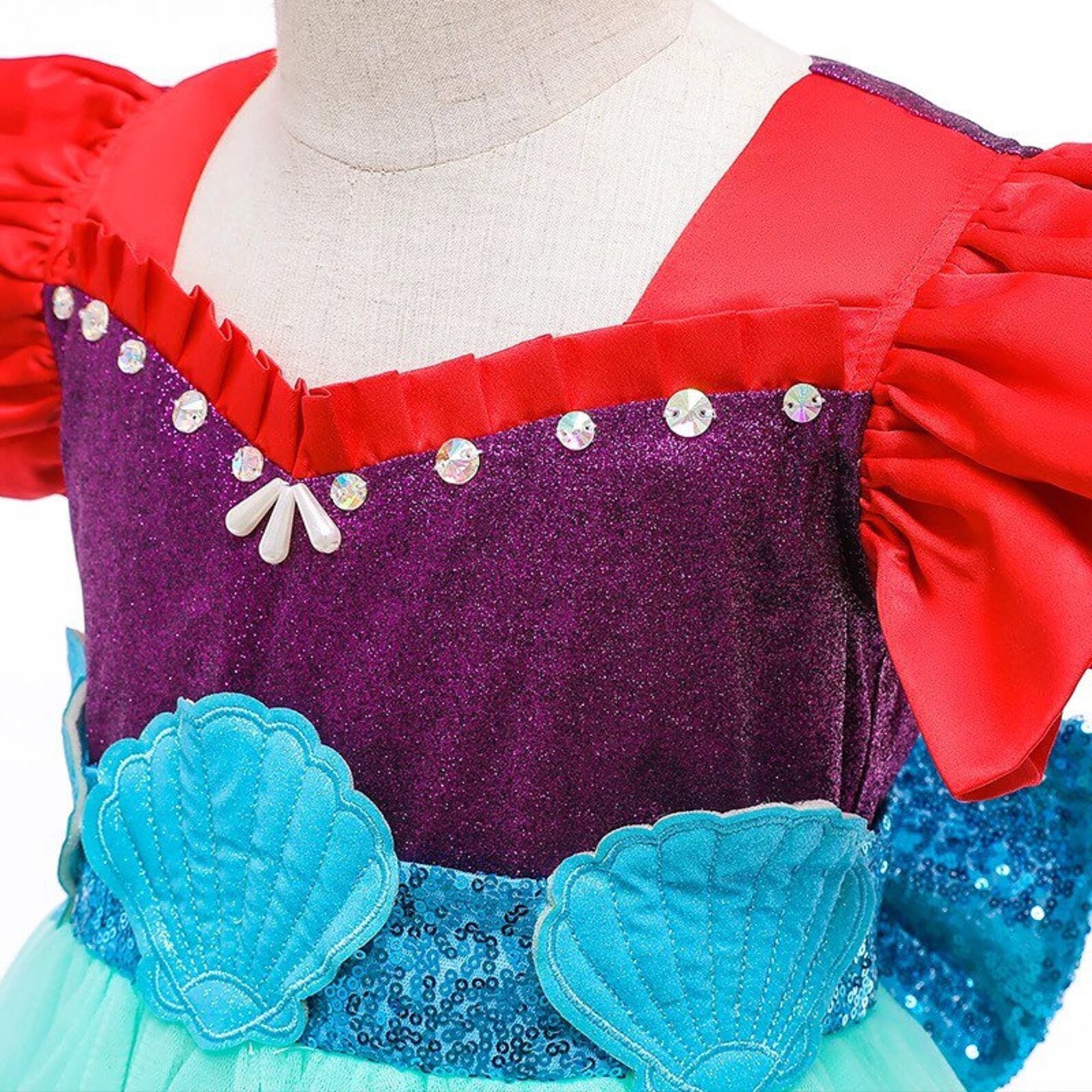 The Little Mermaid Ariel Princess Dress Costume Set Birthday | Etsy