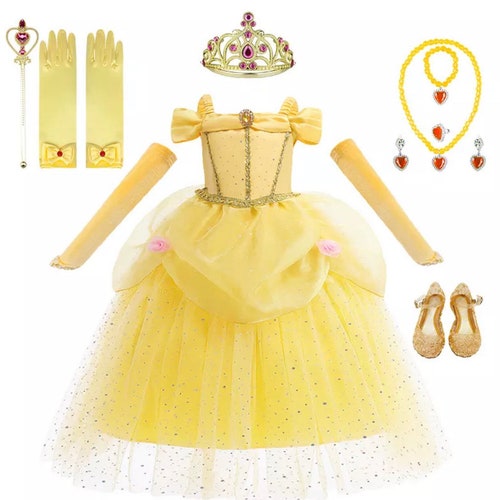 Deluxe Princess Cinderella Dress Costume Set for Girls - Etsy