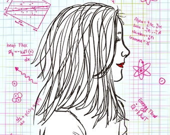 Women in STEM Art Print, Feminist Engineering Portrait