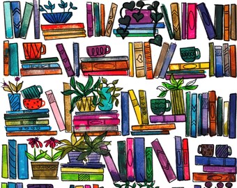 Was it something I read? Book lover art,  book postcard, and wall decor for book lovers