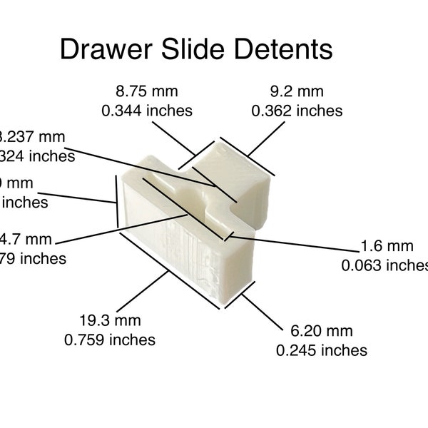 T-Shaped Drawer Slide Detent (6, 12, 24, 48 or 96 pack)