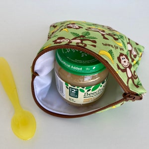 Waterproof multi-purpose pouch, baby food pouch, soap pouch, pacifier pouch, washable pouch, Swiss made