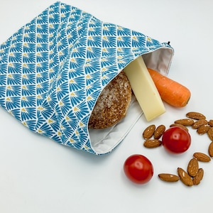 Sac sandwich réutilisable, sac à collation, rentrée des classes, sac PUL alimentaire, sac zéro déchet étanche fait en Suisse