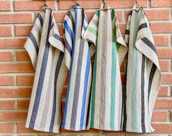 Linen tea towels, thick linen towels, kitchen towels, hand towels, natural dish towels, rustic farmhouse towels, Suiss made