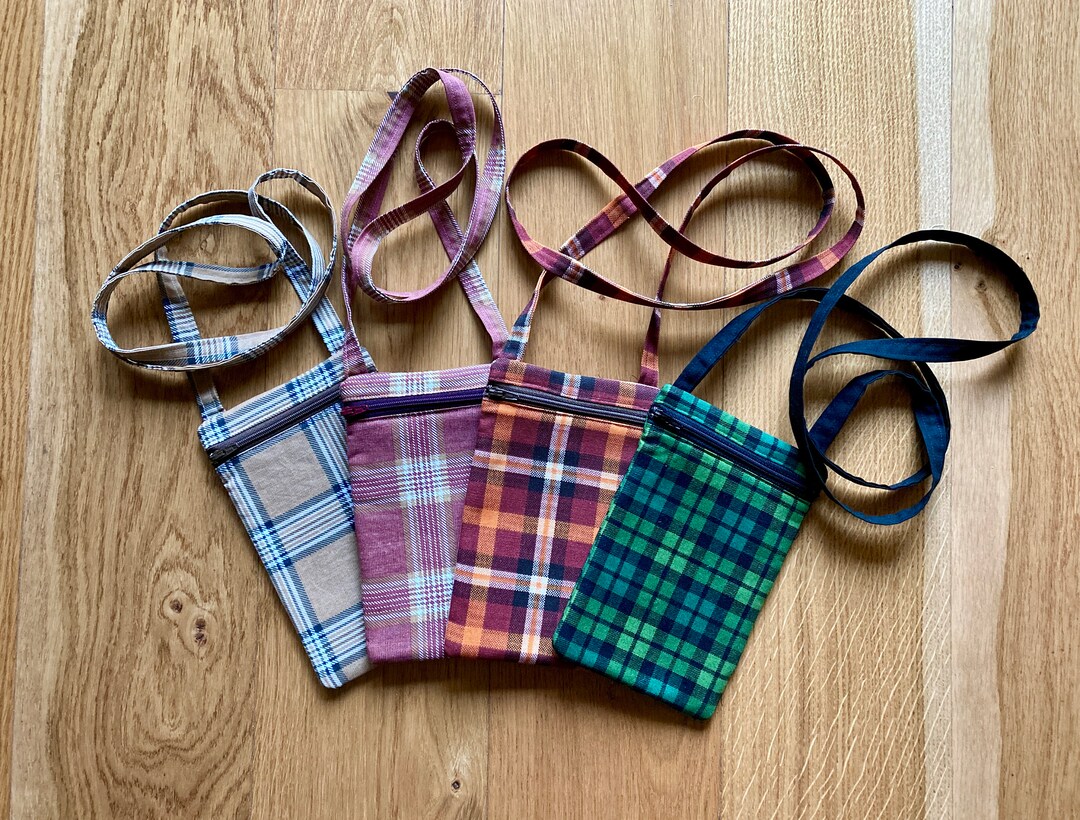 Crossbody Cell Phone Pouch Tartan Plaid Pattern iPhone Etsy