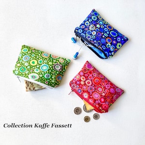 Kleine Mehrzwecktasche, wasserdichte Seife Tasche, Kaffe Fassett, Ethno-Stoff, Mini-Brieftasche, Medizin Tasche, Kopfhörer, Swiss made