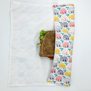 Envoltório de sanduíche reutilizável, envoltório de sanduíche ecológico, envoltório de alimentos reutilizável, sem desperdício de embalagens, vida sustentável, desperdício zero, sem plástico