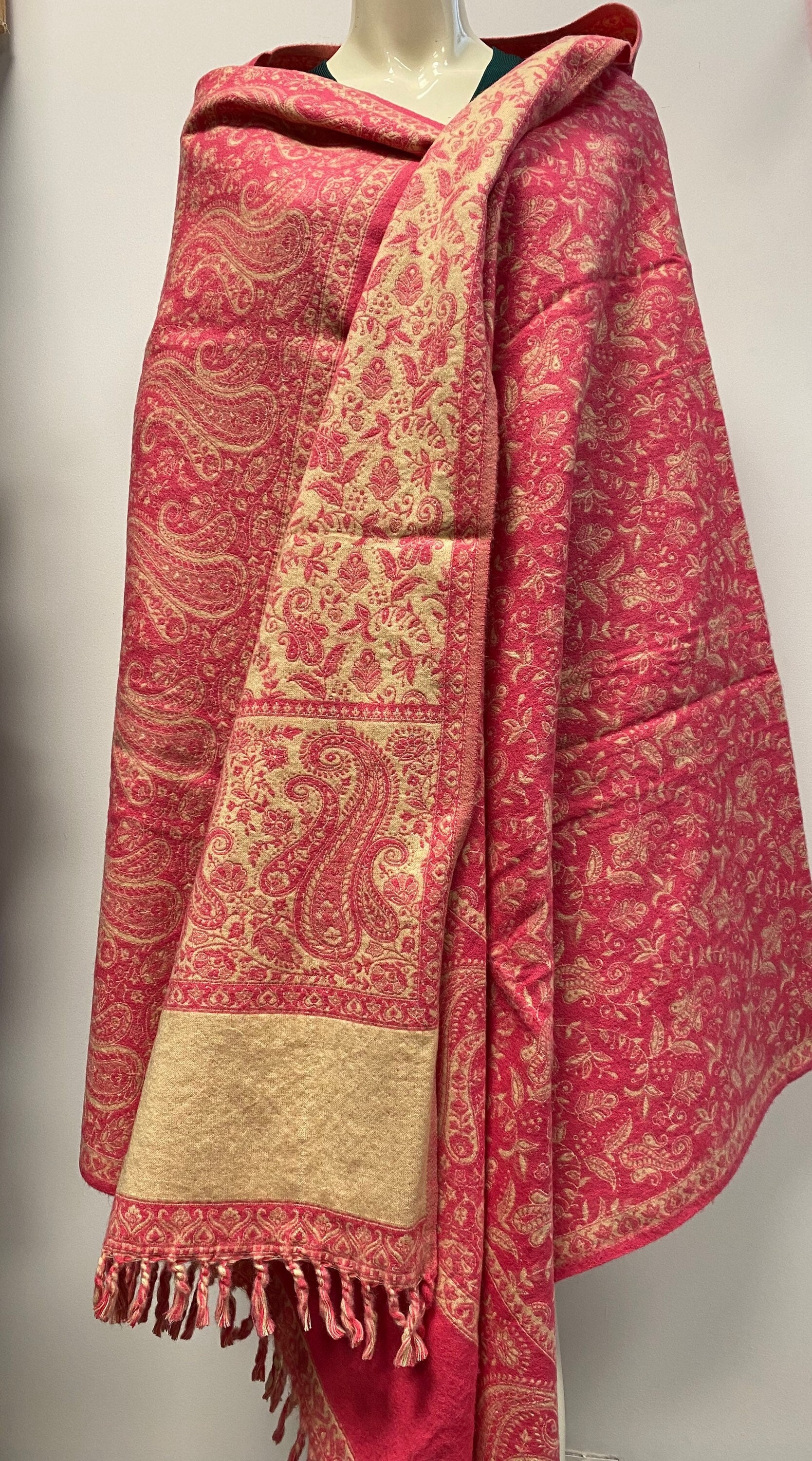 Soft pink colour scarf yak wool shawl beige colour wrap unisex | Etsy