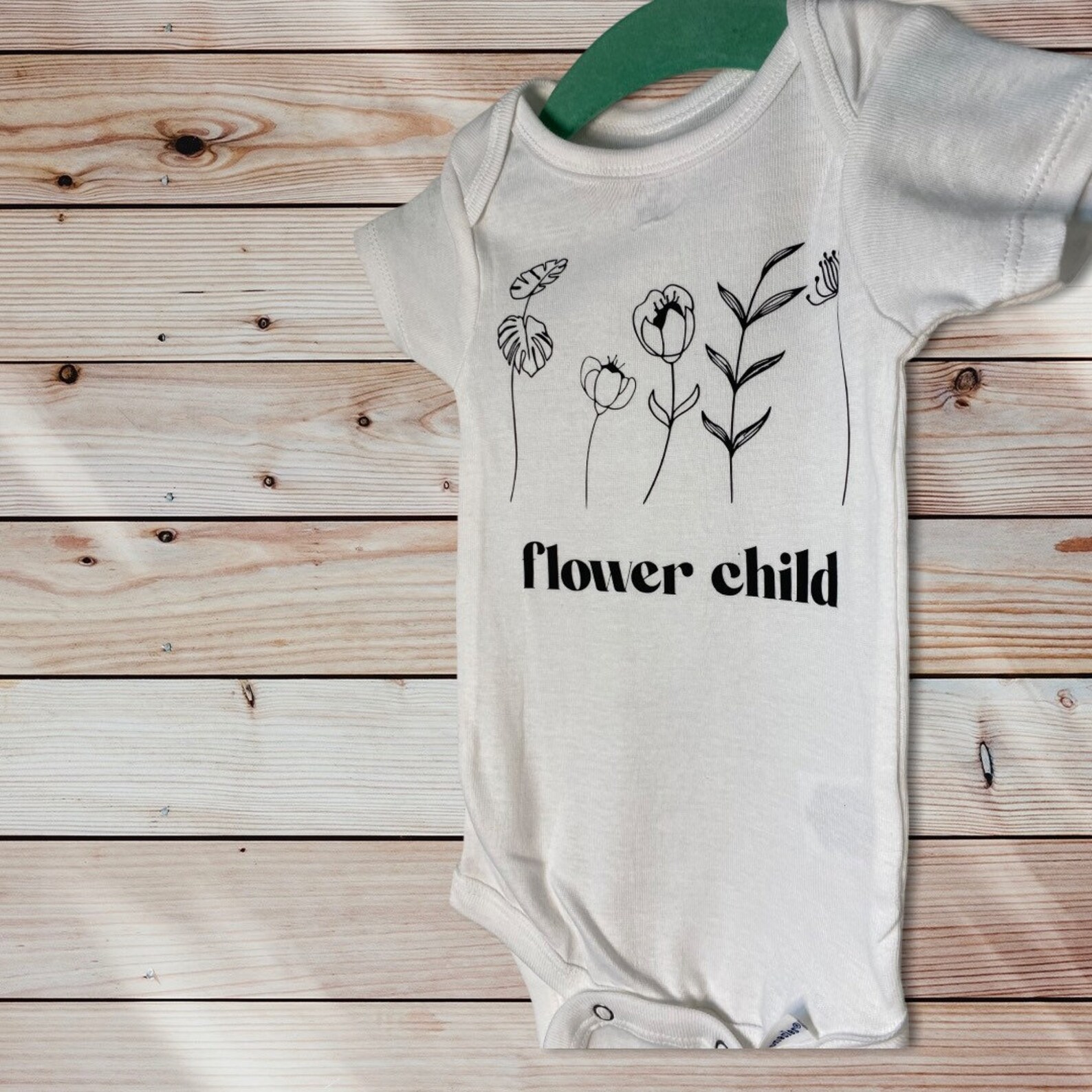 Flower Child Onesie. Custom Baby Onesie. Flower Onesie. Etsy
