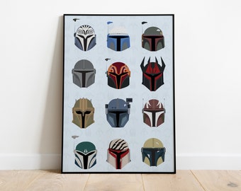 Star Wars - Mandalorian Illustration Druck