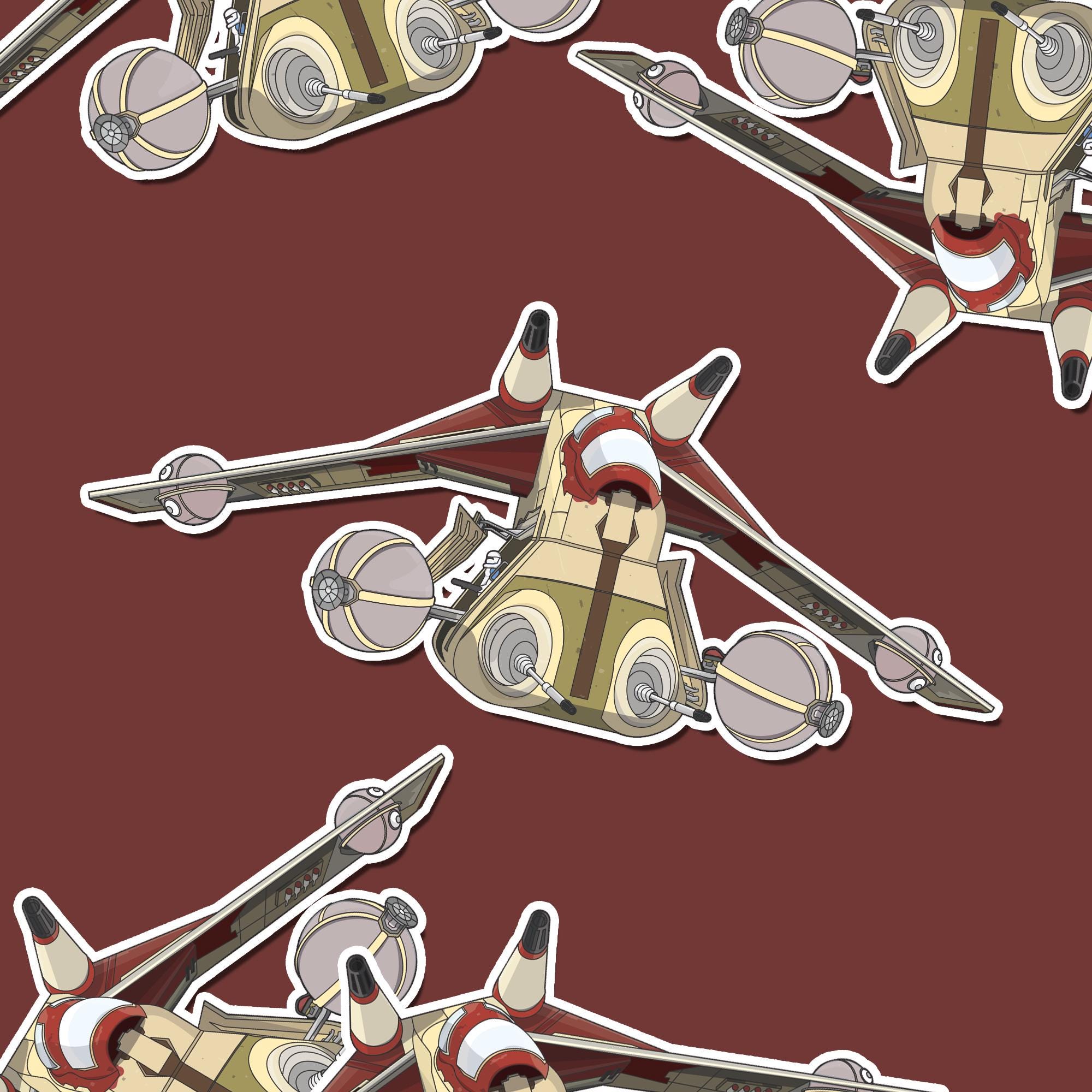 Star Wars - Clone Wars, Clone Gunship Sticker - Etsy