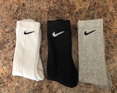 Nike Crew Sock 3 Pack White Black Gray