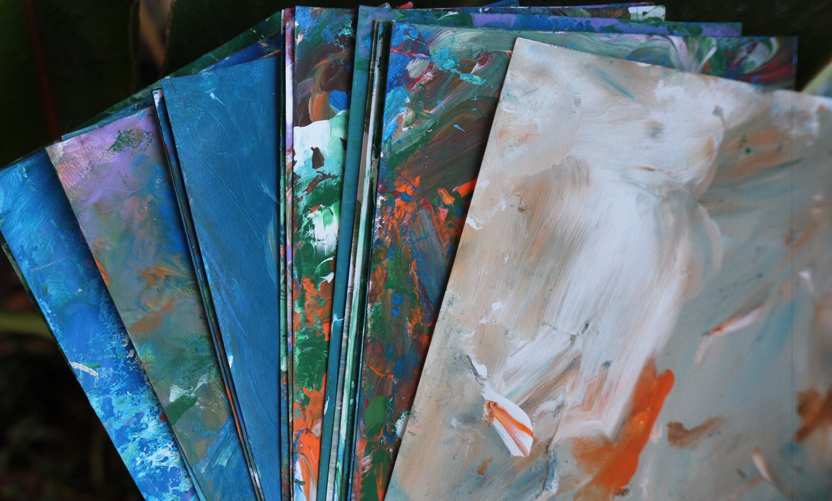 100 Pack Index Card Abstract Art for Scrapbooking, Journaling, Letters ...