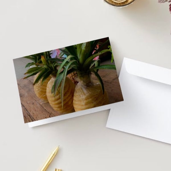 Folded Greeting Card DIGITAL DOWNLOAD of Philippines fruit stand pineapple Southeast Asia print by Megan Virona Photography